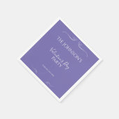 パープルモダンヴァレンティーンズデイお祝いパーティー スタンダードカクテルナプキン (角)