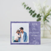 パープルモダン写真 Save the Date (スタンド正面)