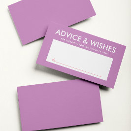 パープルモダン大学院生卒業パーティー アドバイスカード