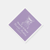 パープルモダン応援30年誕生日ナプキンス スタンダードカクテルナプキン (角)