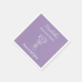 パープルモダン応援30年誕生日ナプキン スタンダードカクテルナプキン (角)