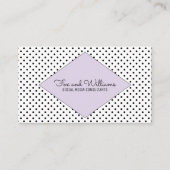 パープルモダン水玉模様名刺 名刺 (正面)