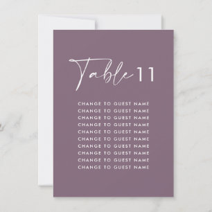 パープルモダン薄紫結婚のテーブル座席表