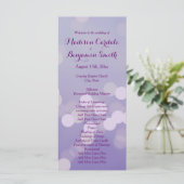 パープルモダン薄紫結婚式 プログラムテンプレート プログラム (スタンド正面)