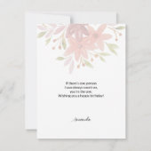 パープルモダン赤面ボホフローラ カード (裏面)