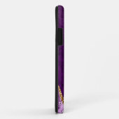 パープルモダン金ゴールドアガート結晶のパーソナライズ Case-Mate iPhoneケース (裏面/右)