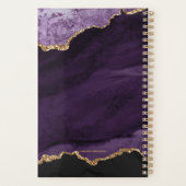 パープルモダン金ゴールドグリッターアゲートモノグラム2024 プランナー手帳 (裏面)