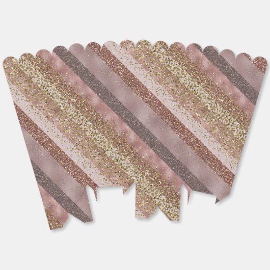 パープルモダン金ゴールドグリッターストライプシッエレガントク フェイバーボックス (見開き)