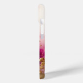 パープルモダン金ゴールドマーブルモノグラムパーソナライズされた Case-Mate iPhoneケース (裏面 / 左)