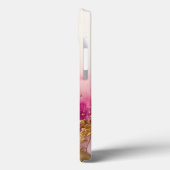 パープルモダン金ゴールドマーブルモノグラムパーソナライズされた Case-Mate iPhoneケース (裏面 / 左)