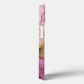 パープルモダン金ゴールドマーブルモノグラムパーソナライズされた Case-Mate iPhoneケース (裏面 / 右)