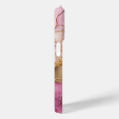 パープルモダン金ゴールドマーブルモノグラムパーソナライズされた Case-Mate iPhoneケース (裏面 / 右)