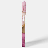 パープルモダン金ゴールドマーブルモノグラムパーソナライズされた Case-Mate iPhoneケース (裏面 / 右)