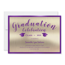 パープルモダン金ゴールド2024年卒業クラス