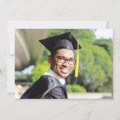 パープルモダン金ゴールド2024年卒業クラス 招待状 (裏面)