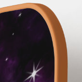 パープルモダン銀河系星雲名前をカスタムする ピックルボールラケット (左詳細)