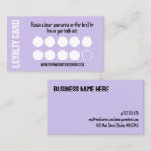 パープルモダン10回ロイヤリティパンチカード ロイヤリティカード (正面/裏面)