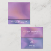 パープルモダン&ピンク旋回抽象デザイン スクエア名刺 (正面/裏面)