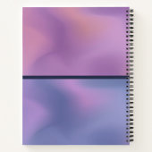 パープルモダン&ピンク旋回抽象デザイン ノートブック (裏面)