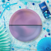 パープルモダン&ピンク旋回抽象デザイン ペーパープレート (パーティー)