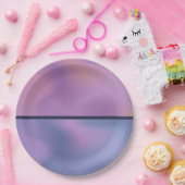 パープルモダン&ピンク旋回抽象デザイン ペーパープレート (パーティー)