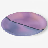 パープルモダン&ピンク旋回抽象デザイン ペーパープレート (アングル)