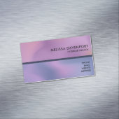 パープルモダン&ピンク旋回抽象デザイン マグネット名刺 (インサイチュ)