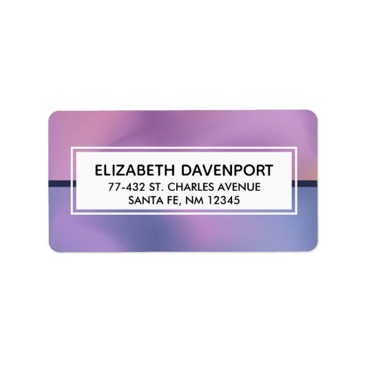 パープルモダン&ピンク旋回抽象デザイン ラベル (正面)