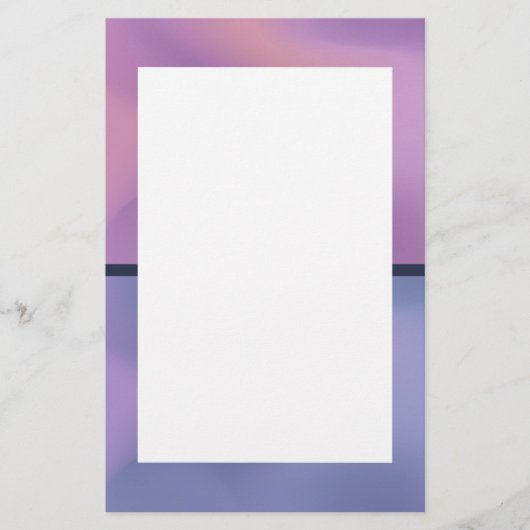 パープルモダン&ピンク旋回抽象デザイン 便箋 (正面)