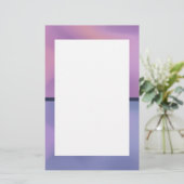 パープルモダン&ピンク旋回抽象デザイン 便箋 (スタンド正面)