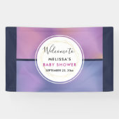 パープルモダン&ピンク旋回抽象デザイン 横断幕 (横)