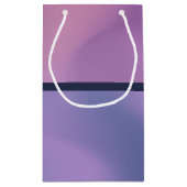 パープルモダン&ピンク渦巻き抽象芸術ありがとう スモールペーパーバッグ (裏面)