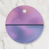 パープルモダン&ピンク渦巻き抽象芸術ありがとう フェイバータグ (裏面)