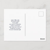 パープルモダン&ピンク渦巻き抽象芸術ありがとう ポストカード (裏面)