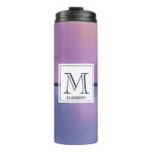 パープルモダン&ピンク渦巻き抽象芸術モノグラム