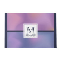 パープルモダン&ピンク渦巻き抽象芸術モノグラム