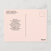 パープルモダン&金ゴールド抽象芸術大理石ありがとう ポストカード (裏面)