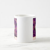 パープルモダン&金ゴールド抽象芸術大理石 コーヒーマグカップ (中央)