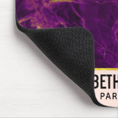 パープルモダン&金ゴールド抽象芸術大理石 マウスパッド (コーナー)