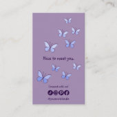 パープルモダンQRコードのソーシャルに会えて素敵 名刺 (正面)