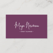 パープルモダンQRミニマルコードクリエイティブ 名刺 (正面)