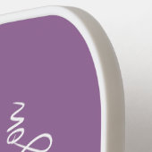 パープルモノグラムのピックボールパドル ピックルボールラケット (左詳細)