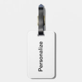 パープルモノグラムの水玉模様ラベル ラゲッジタグ (裏面縦)