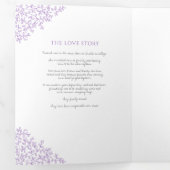 パープルモノグラムアートの物語の献身的な結婚作品 三つ折りプログラム (内部最初)