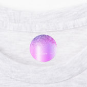 パープルモノグラムグリッタースパークルガーリースクリプト ラベル (貼付)