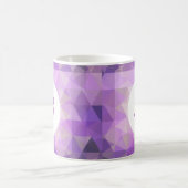 パープルモノグラムスタイル コーヒーマグカップ (中央)