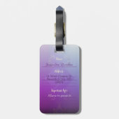 パープルモノグラムファベルゲラゲラゲージタグ ラゲッジタグ (裏面縦)