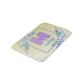 パープルモノグラムマーメイドはかりで測ウォーターグラデーションカラー バスマット (アングル)