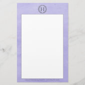 パープルモノグラムリース文房具 便箋 (正面)