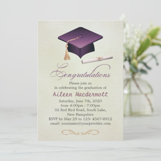 パープルモルタルと卒業証書パーティー 招待状 (スタンド正面)